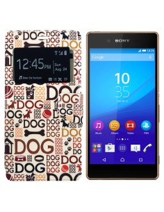 Funda libro soporte TPU Sony Xperia Z4 diseño Dog
