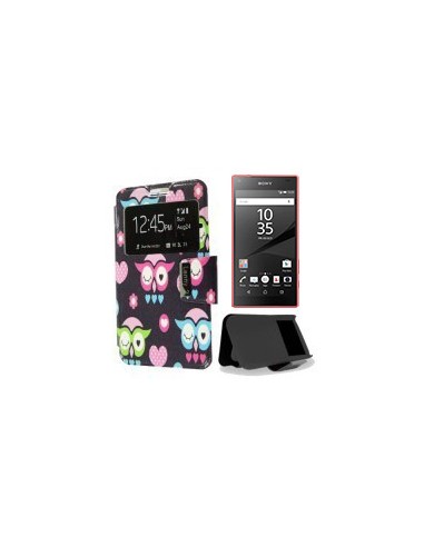 Funda libro soporte TPU Sony Xperia Z5 Compact diseño Guiño búho