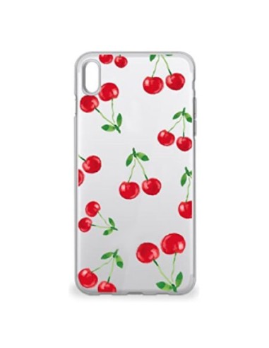 Carcasa TPU transparente Sony Xperia Z5 diseño 3D cerezas