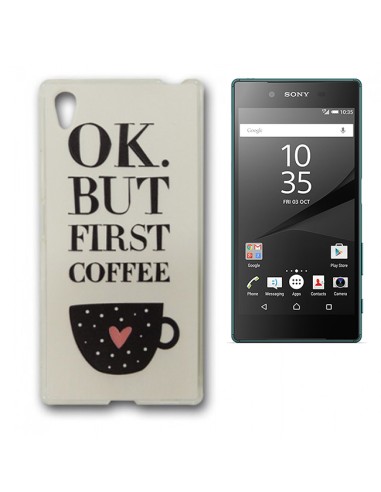 Carcasa TPU transparente Sony Xperia Z5 diseño 3D Coffee