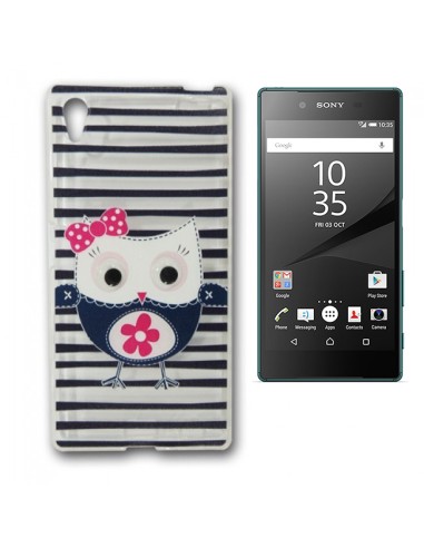 Carcasa TPU transparente Sony Xperia Z5 diseño 3D Ojos Búho