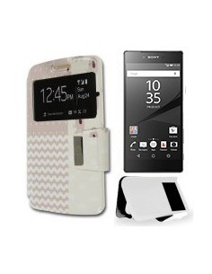 Funda libro soporte TPU Sony Xperia Z5 Premium diseño blonda