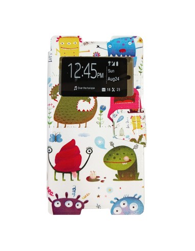 Funda libro soporte TPU Sony Xperia Z5 Premium diseño Muñecos colores