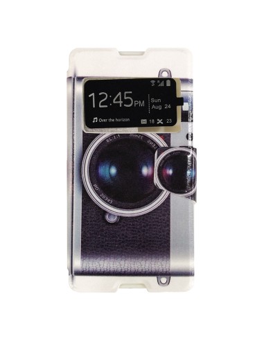 Funda libro soporte TPU Sony Xperia M5 diseño Cámara Retro