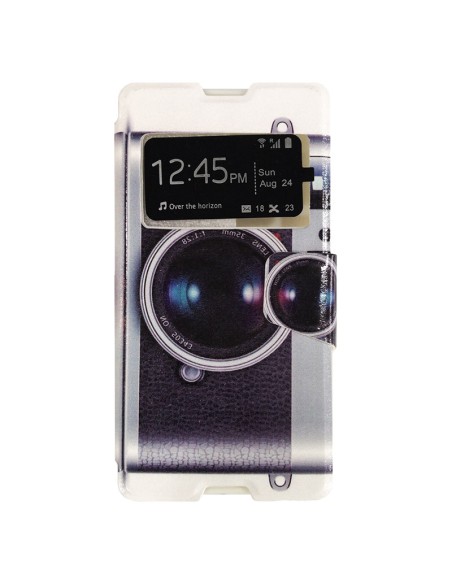 Funda libro soporte TPU Sony Xperia M5 diseño Cámara Retro