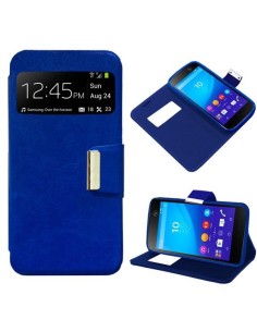 Funda libro soporte TPU Sony Xperia M5 azul