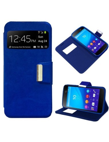 Funda libro soporte TPU Sony Xperia M5 azul