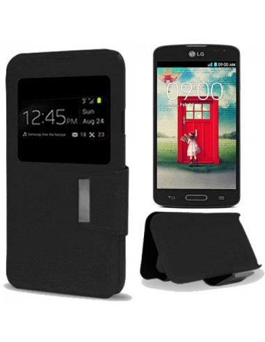 Funda libro soporte LG F70 negra
