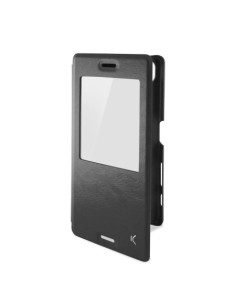 Funda libro soporte ventana TPU Sony Xperia X negra