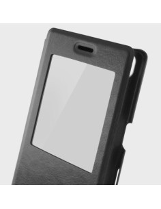 Funda libro soporte ventana Sony Xperia XA negra 2