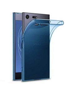 Funda gel TPU fino Sony Xperia XZ Premium translúcida azul