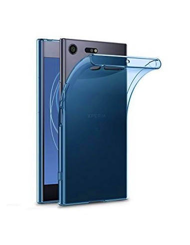 Funda gel TPU fino Sony Xperia XZ Premium translúcida azul