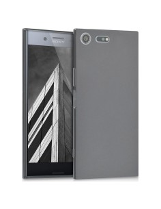 Funda gel TPU fino Sony Xperia XZ Premium translúcida gris humo 2