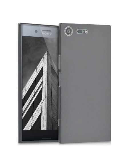 Funda gel TPU fino Sony Xperia XZ Premium translúcida gris humo
