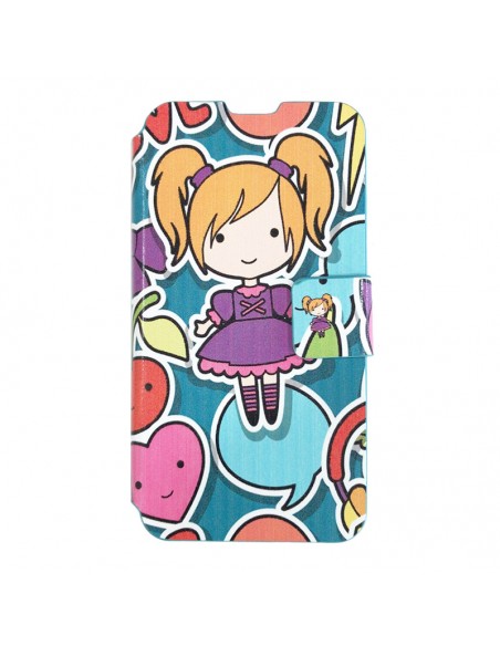 Funda libro soporte cartera LG L90 diseño Girl colores
