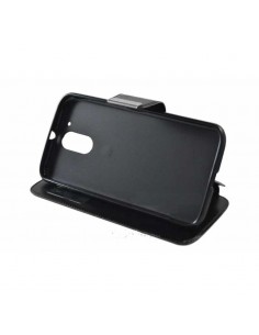 Funda libro soporte TPU Motorola Moto G4 / G4 Plus negra 2