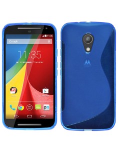Funda gel TPU ola Motorola Moto G 2ª Generación (2014) azul