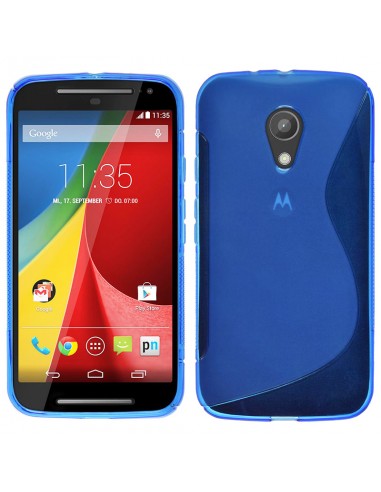 Funda gel TPU ola Motorola Moto G 2ª Generación (2014) azul