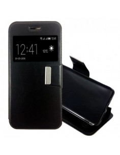 Funda libro soporte TPU Motorola Moto G 2ª Generación (2014) negra