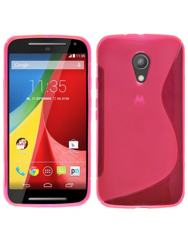 Funda gel TPU ola Motorola Moto G 2ª Generación (2014) rosa