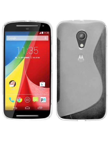 Funda gel TPU ola Motorola Moto G 2ª Generación (2014) transparente