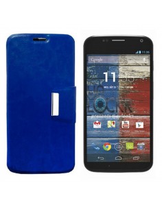 Funda libro soporte Motorola Moto X azul