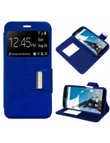 Funda libro soporte TPU Motorola Moto X pro / Google Nexus 6 azul