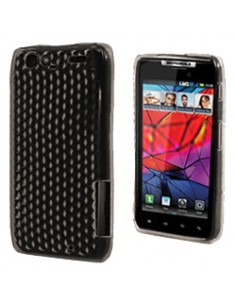 Funda gel TPU diamond Motorola Moto RAZR MAXX gris humo