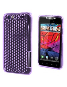 Funda gel TPU diamond Motorola Moto RAZR MAXX morada