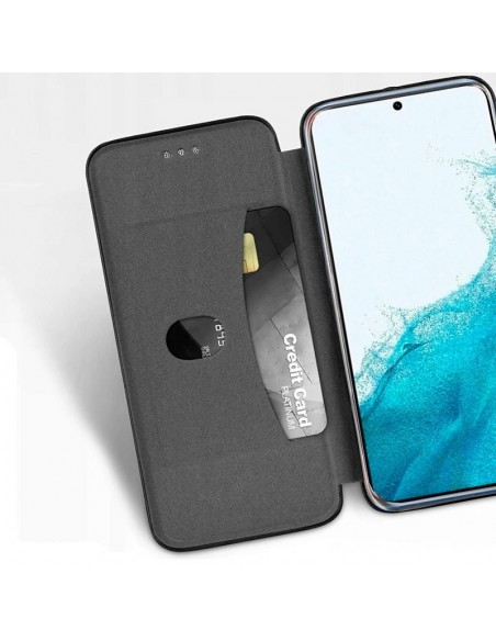 Funda libro soporte TPU Samsung S901 Galaxy S22 Elegance negra