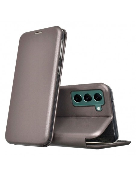 Funda libro soporte TPU Samsung S906 Galaxy S22 Plus Elegance plata