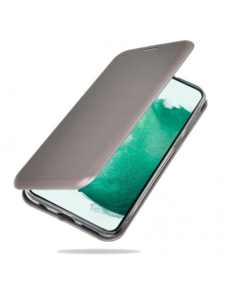 Funda libro soporte TPU Samsung S906 Galaxy S22 Plus Elegance plata