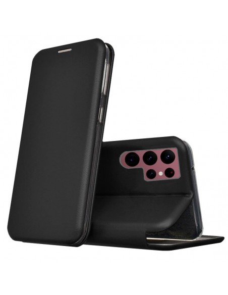 Funda libro soporte TPU Samsung S908 Galaxy S22 Ultra Elegance negra