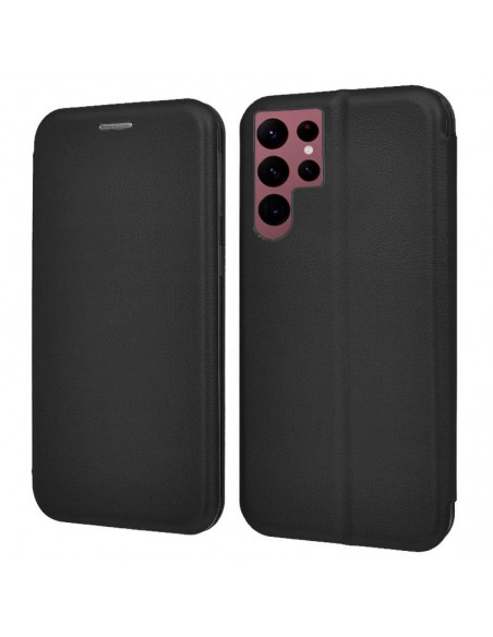 Funda libro soporte TPU Samsung S908 Galaxy S22 Ultra Elegance negra