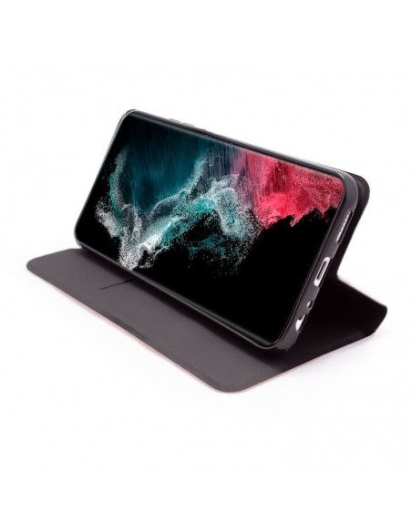 Funda libro soporte TPU Samsung S908 Galaxy S22 Ultra Elegance negra