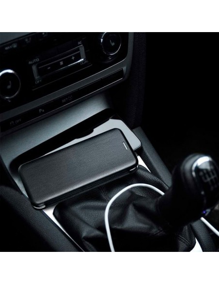 Funda libro soporte TPU Samsung S908 Galaxy S22 Ultra Elegance negra