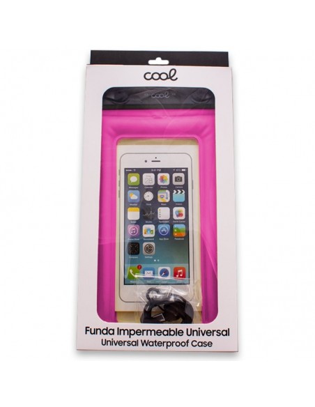 Funda impermeable universal Waterproof rosa