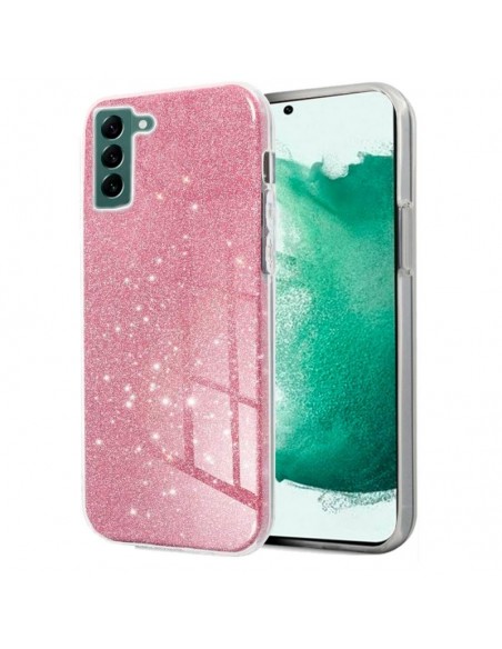 Carcasa TPU Samsung S906 Galaxy S22 Plus diseño purpurina rosa