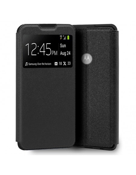 Funda libro soporte TPU Motorola Moto E20 / E40 negra