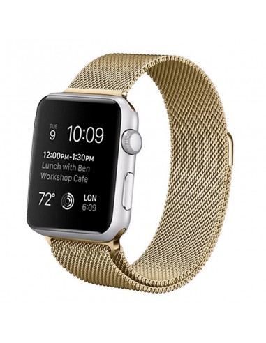 Correa Apple Watch Series 1 / 2 / 3 / 4 / 5 / 6 / SE (38 - 40 Mm) metálica dorada (Gold)