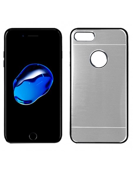 Carcasa aluminio cama TPU iPhone 7 / 8 / SE (2020) plata