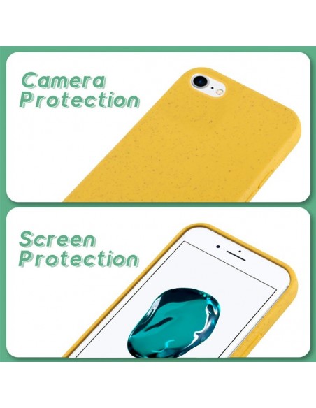 Carcasa biodegradable iPhone 6 / 7 / 8 / SE (2020) PBAT ecológico amarilla