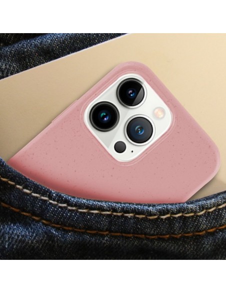 Carcasa biodegradable iPhone 13 Pro PBAT ecológico rosa