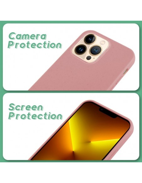 Carcasa biodegradable iPhone 13 Pro Max PBAT ecológico rosa