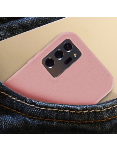 Carcasa biodegradable Samsung N985 Galaxy Note 20 Ultra PBAT ecológico rosa