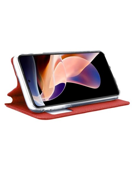 Funda libro soporte TPU Xiaomi Redmi Note 11 Pro / Note 11 Pro 5G roja
