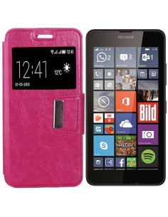 Funda libro soporte TPU Microsoft Lumia 640 rosa