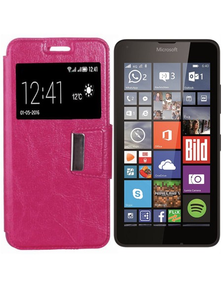 Funda libro soporte TPU Microsoft Lumia 640 rosa