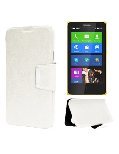 Funda libro soporte Nokia X y Nokia X Plus blanca