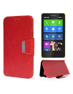 Funda libro soporte Nokia X y Nokia X Plus roja